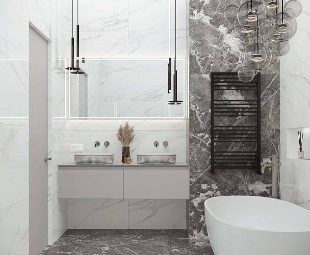 Calacatta Superb Керамогранит белый 60x120 сатинированный