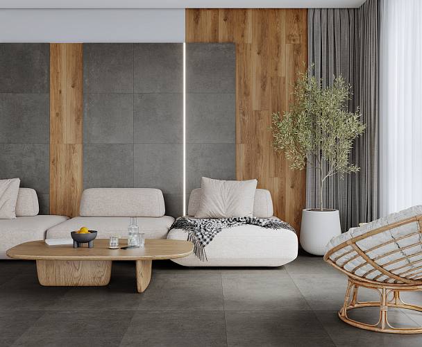 Smart Gris Керамогранит серый SG604420R 60х60 Матовый Структурный