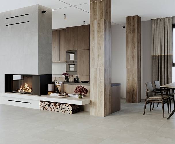 Evolution Smoke Керамогранит светло-серый SG50001120R 59,5х119,1 Матовый Карвинг